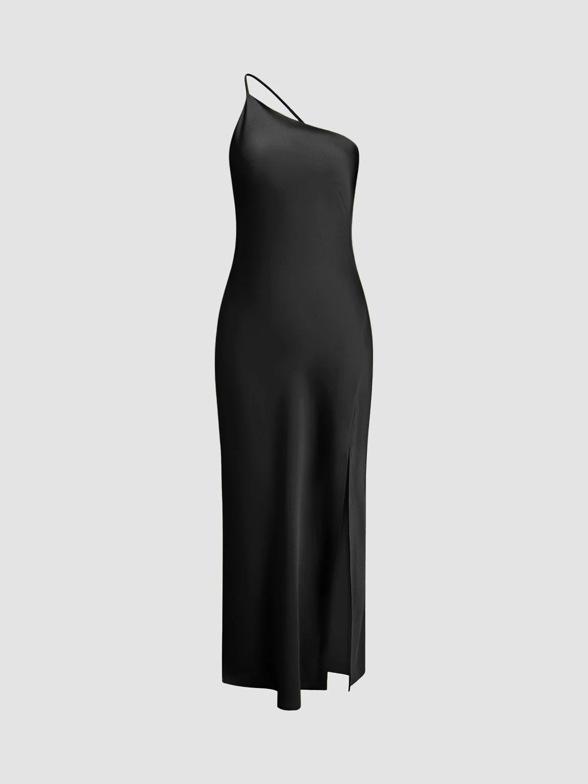Elegant Backless Black Maxi Dress for Women, Open Shoulders Satin Long Dress for Special Occasions - Image 8