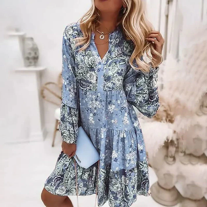 Elegant Boho Dress for Women, Loose-Fitting Knee-Length Casual and Special Occasion Wear in Breathable Fabric - Image 6