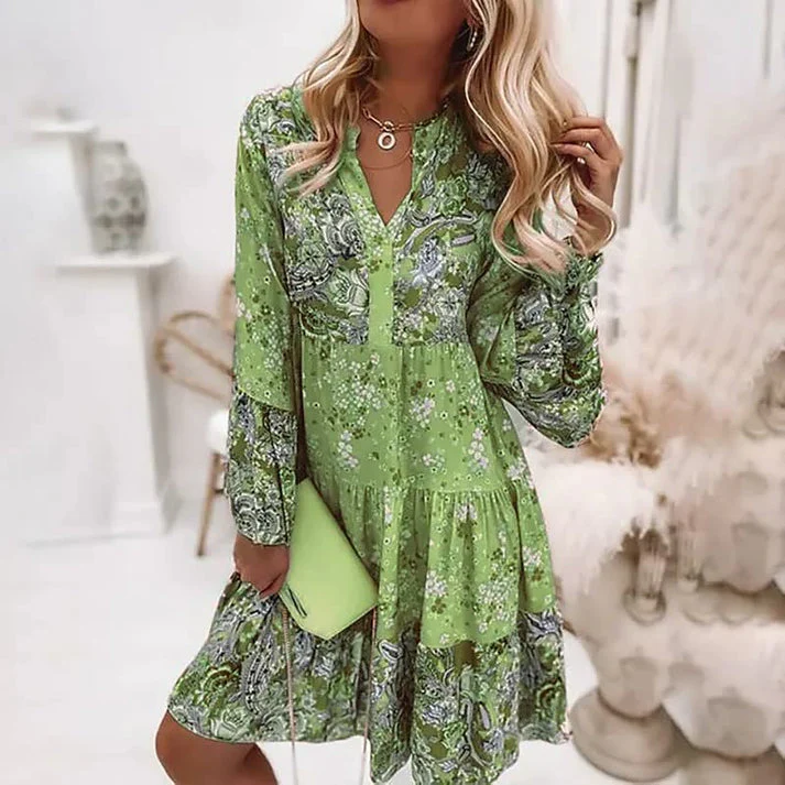 Elegant Boho Dress for Women, Loose-Fitting Knee-Length Casual and Special Occasion Wear in Breathable Fabric - Image 7