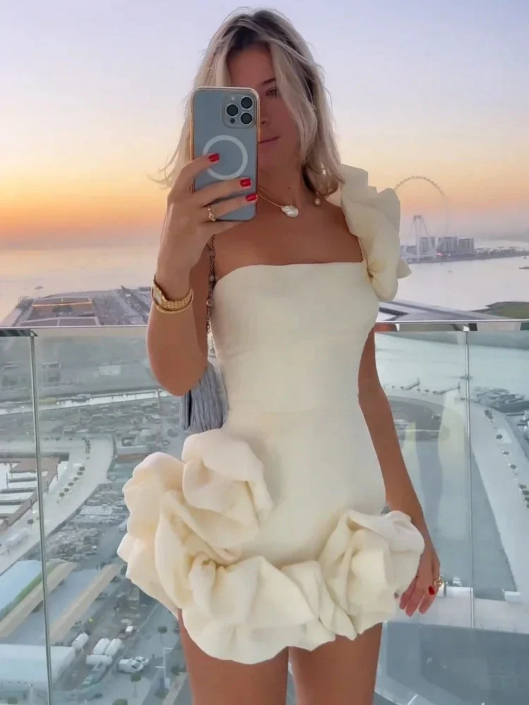Elegant Floral Mini Dress for Women - Flattering Cocktail Dress for Wedding Guests and Summer Events - Image 2