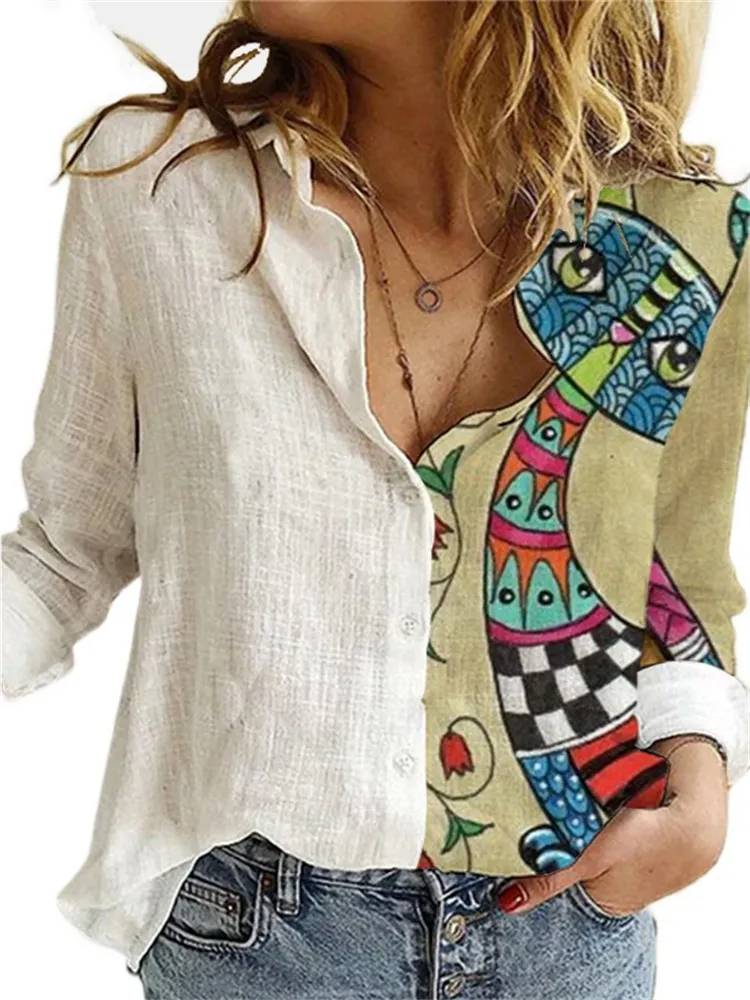Elegant Floral Print Women's Chemise Nightgown with Long Sleeves and Relaxed Fit in White - Image 13