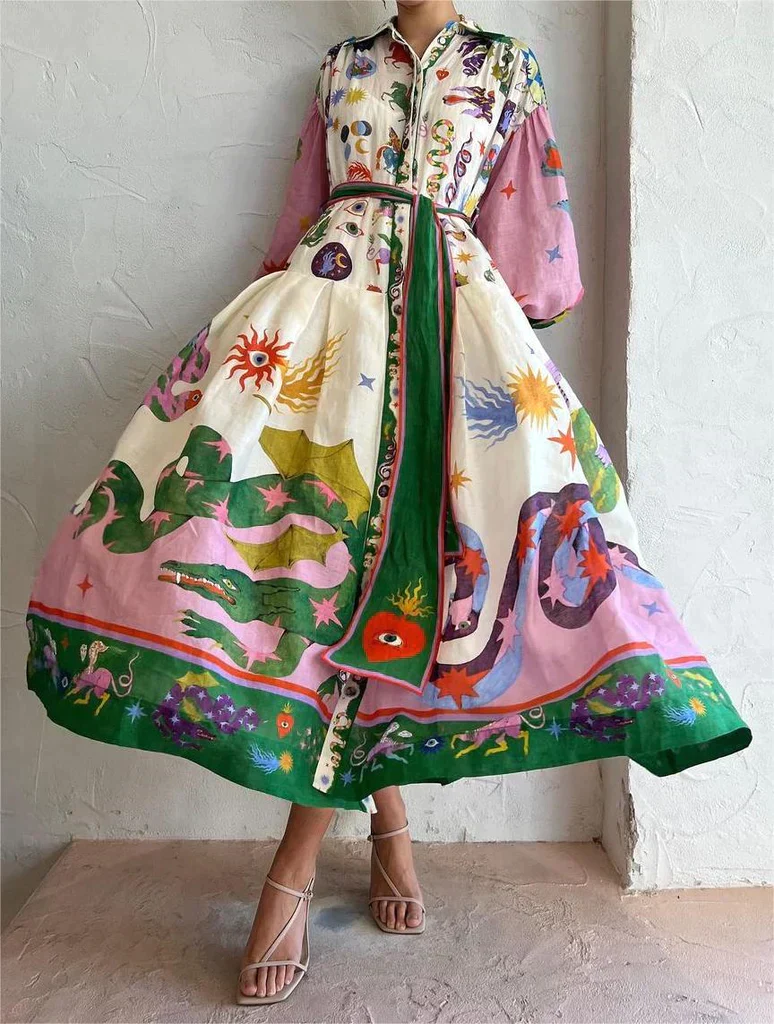 Elegant Italian Maxi Dress for Women with Flattering Silhouette and Versatile Style, Perfect Long Dress for Any Occasion - Image 5