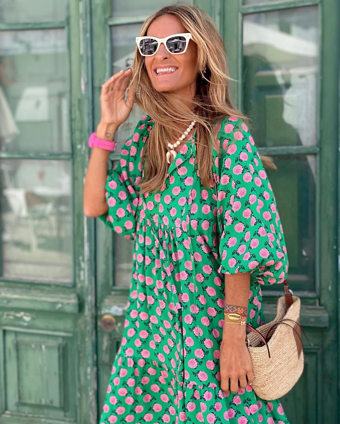 Elegant Long Sleeve Maxi Dress for Women, Flattering Floral Design, Perfect for Formal Events and Special Celebrations - Image 4