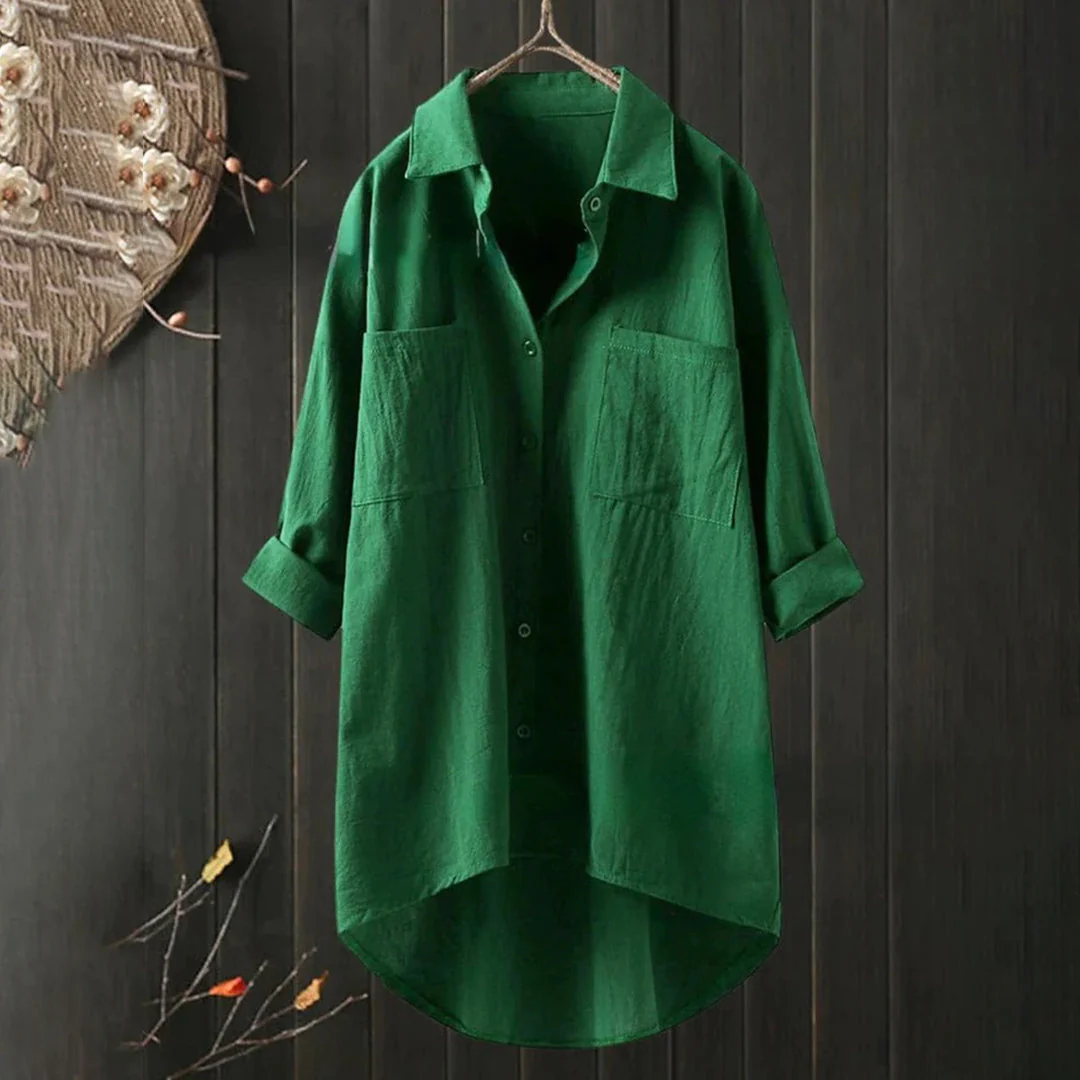 Elegant Loose Fit Button Down Shirt for Women - Stylish Blouse for Work and Casual Wear - Image 5