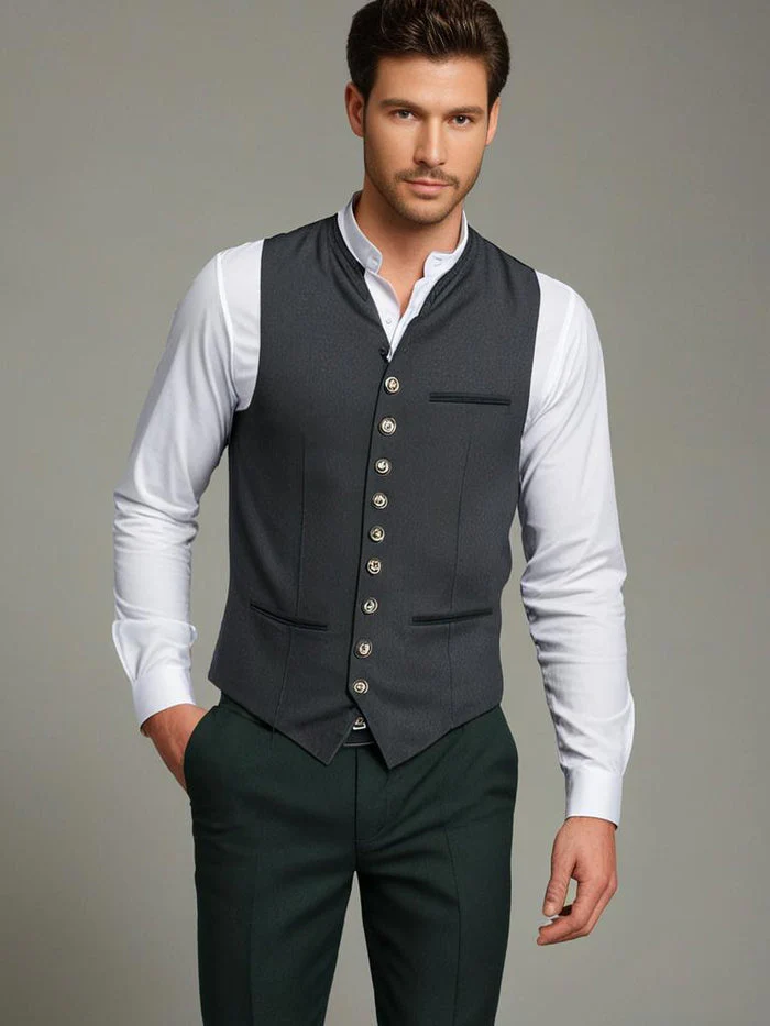 Elegant Men's Vest for Formal and Festive Occasions, Stylish Design for Versatile Wear - Image 3