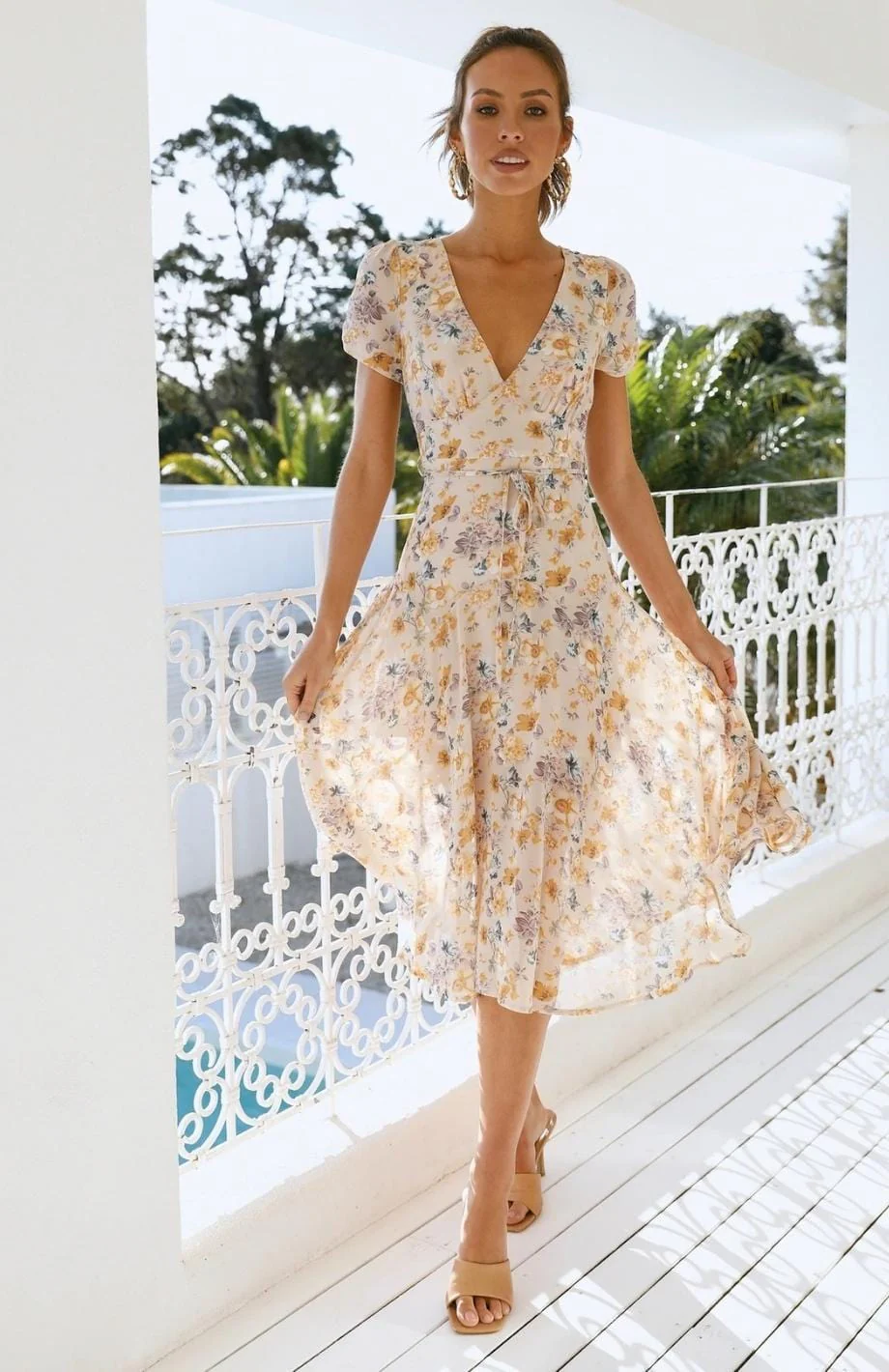 Elegant Midi Dress for Women, Versatile Casual and Formal Dresses, Comfortable Breathable Fabric, Sizes S-XL - Image 3