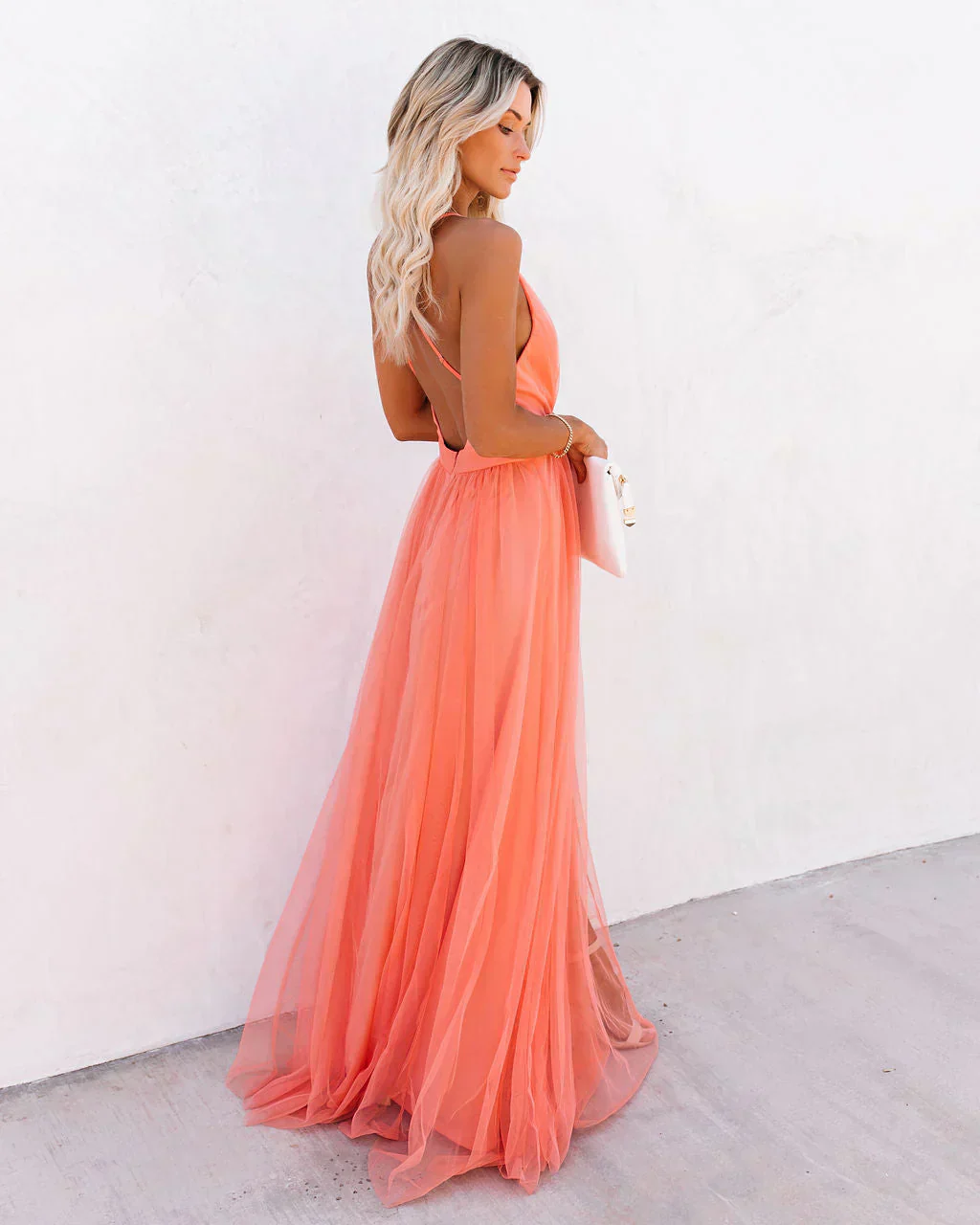 Elegant Orange Summer Dress with Adjustable Straps, Lightweight Polyester, Women's Cocktail and Wedding Guest Dress - Image 4