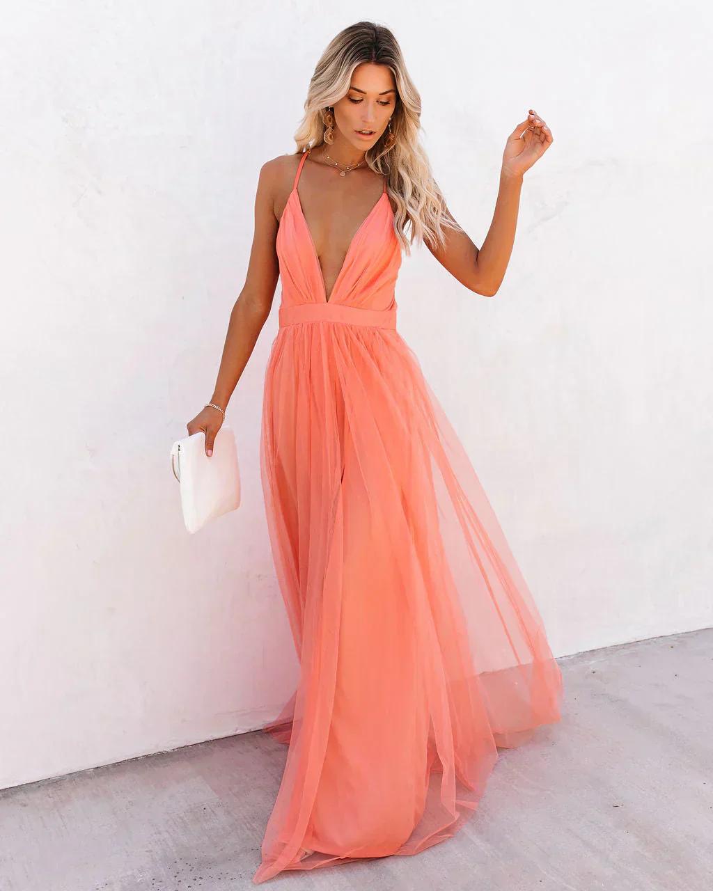 Elegant Orange Summer Dress with Adjustable Straps, Lightweight Polyester, Women's Cocktail and Wedding Guest Dress - Image 6