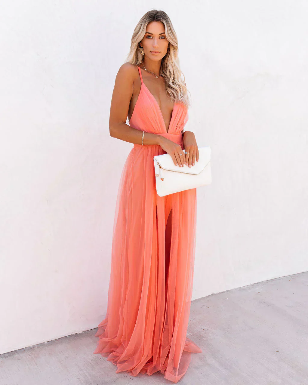 Elegant Orange Summer Dress with Adjustable Straps, Lightweight Polyester, Women's Cocktail and Wedding Guest Dress - Image 7