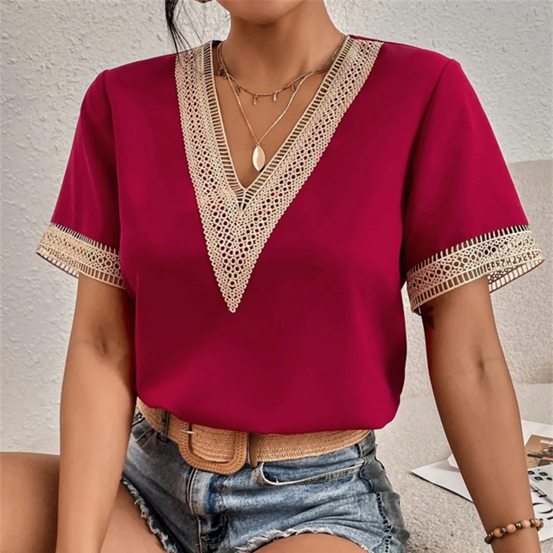 Elegant Women's Loose-Fit T-Shirt in Breathable Polyester, Versatile Casual Tee for All Occasions - Image 11