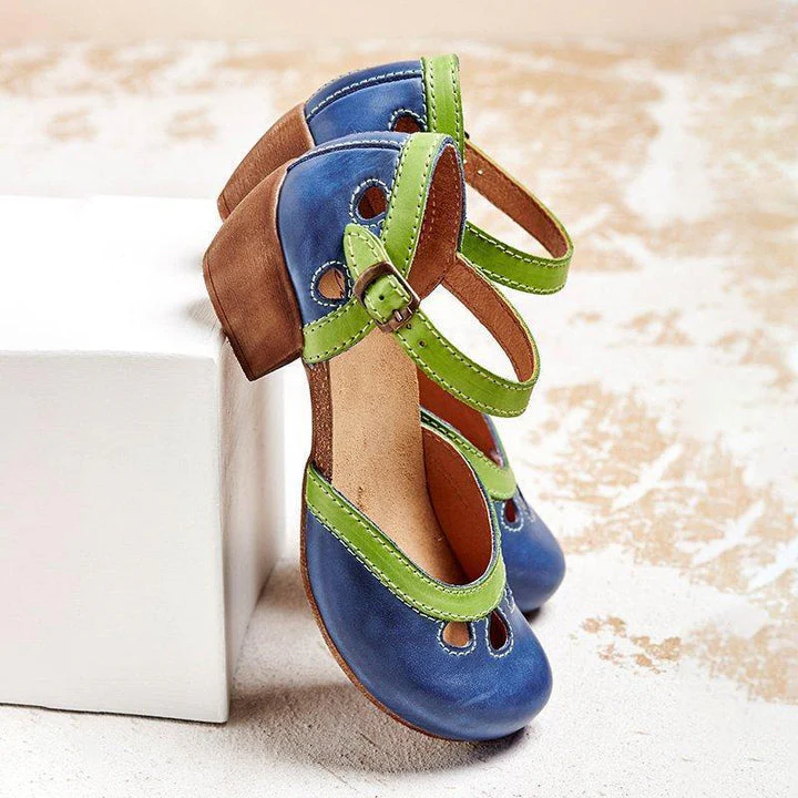 Elegant Women's Sandals with Low Heel for Comfort, Versatile Design for Casual and Formal Occasions
