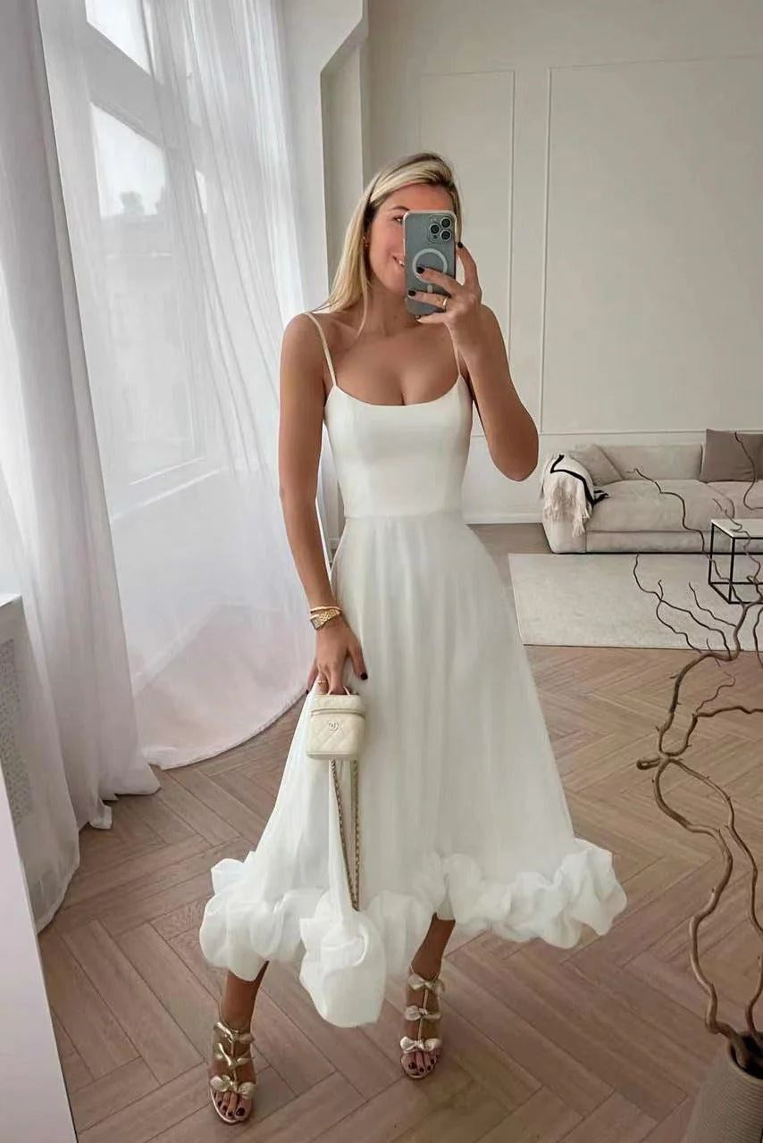 Elegant Women's Summer Dress in Black or White, Flattering Fit, Breathable Fabric, Versatile for Casual or Formal Occasions - Image 4