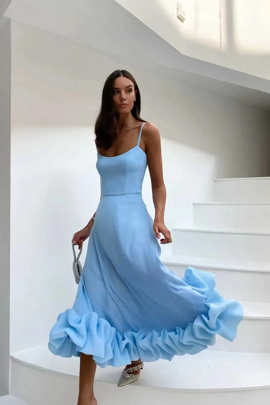 Elegant Women's Summer Dress in Black or White, Flattering Fit, Breathable Fabric, Versatile for Casual or Formal Occasions - Image 5