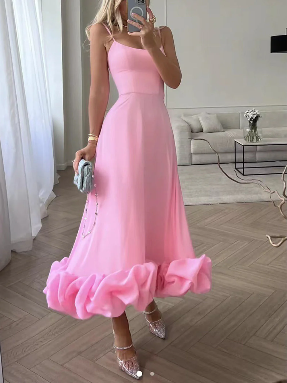 Elegant Women's Summer Dress in Black or White, Flattering Fit, Breathable Fabric, Versatile for Casual or Formal Occasions - Image 7