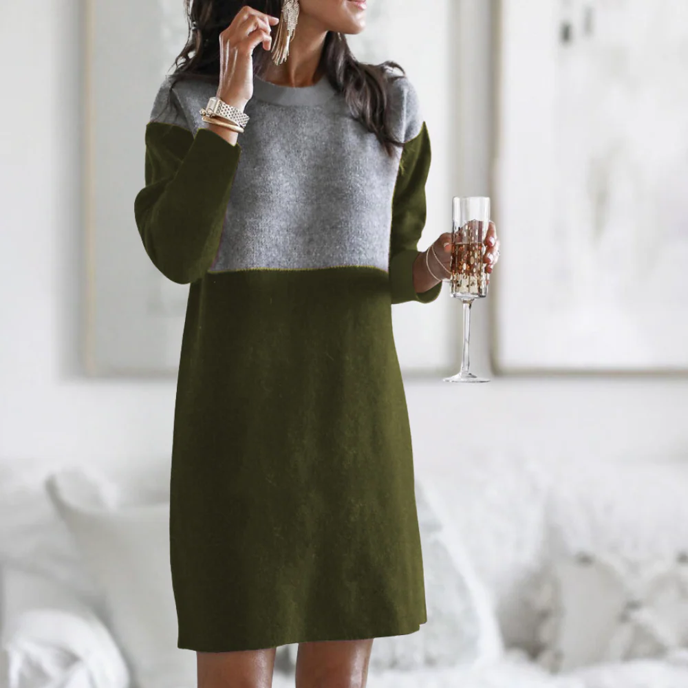 Elegant Women's Winter Dress, Comfortable Cotton Blend, Layering Friendly, Available in Multiple Colors - Image 5