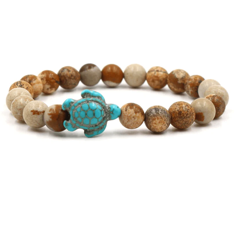Empowering unisex gemstone bracelet – elastic design, zinc alloy, for beach outings - Image 10