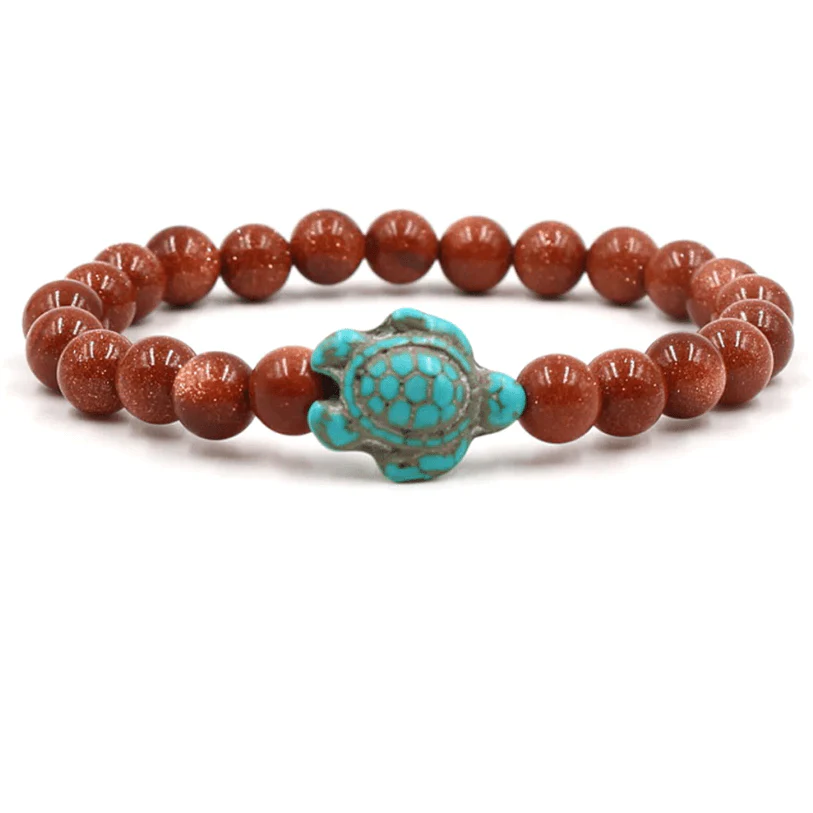 Empowering unisex gemstone bracelet – elastic design, zinc alloy, for beach outings - Image 3