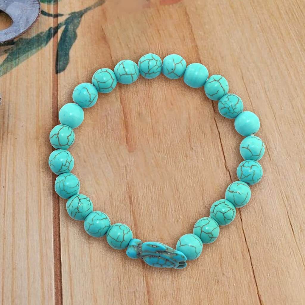 Empowering unisex gemstone bracelet – elastic design, zinc alloy, for beach outings - Image 6