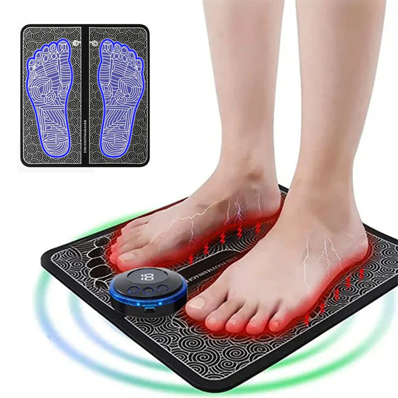 EMS Acupoints Massage Foot Mat Pain Relief Pad Home