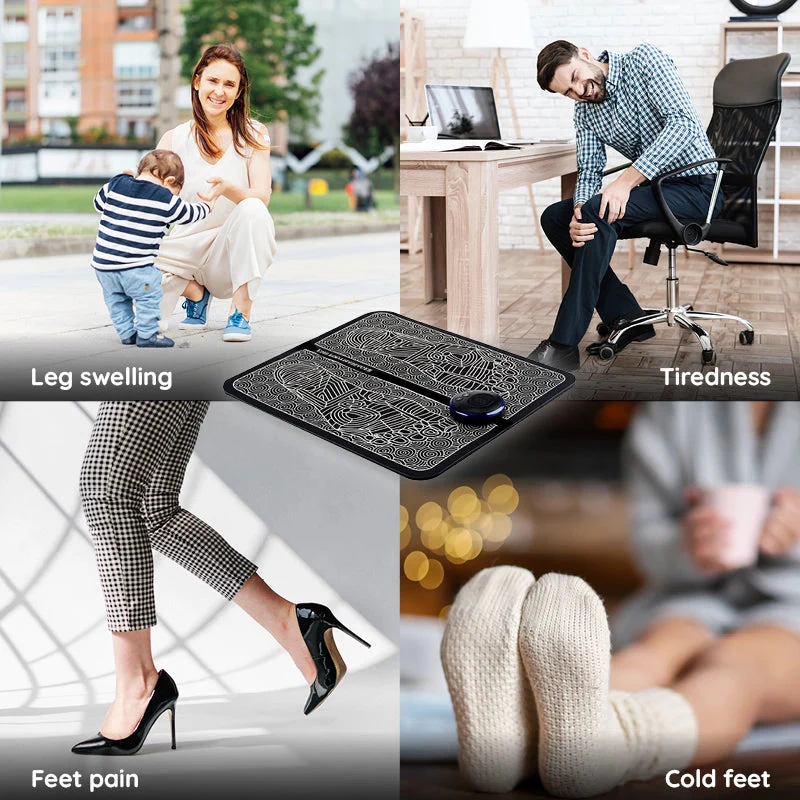 EMS Acupoints Massage Foot Mat Pain Relief Pad Home - Image 16