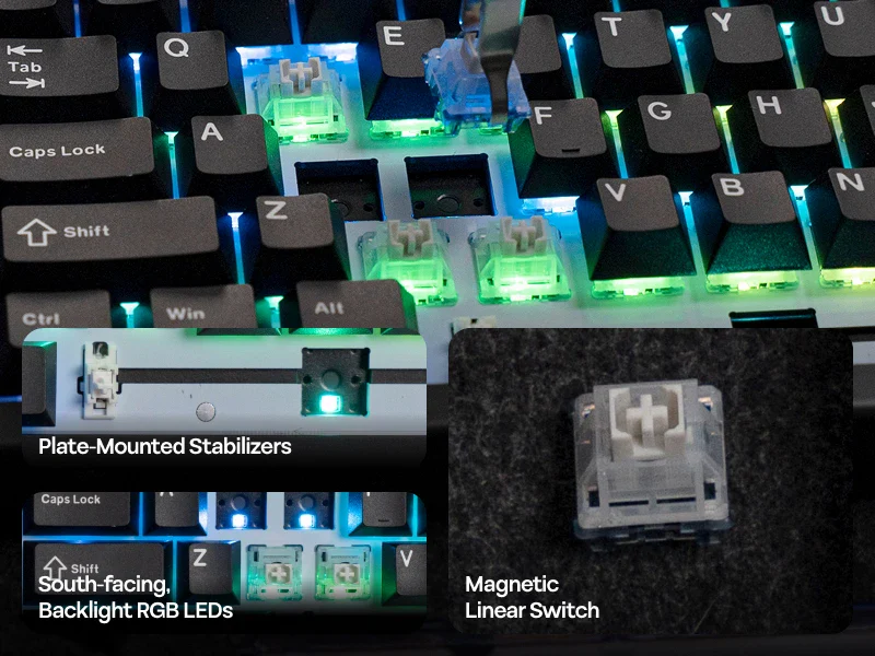 Mechanical Keyboard 75 Percent Hot Swap Gasket Mount Wired - Image 16