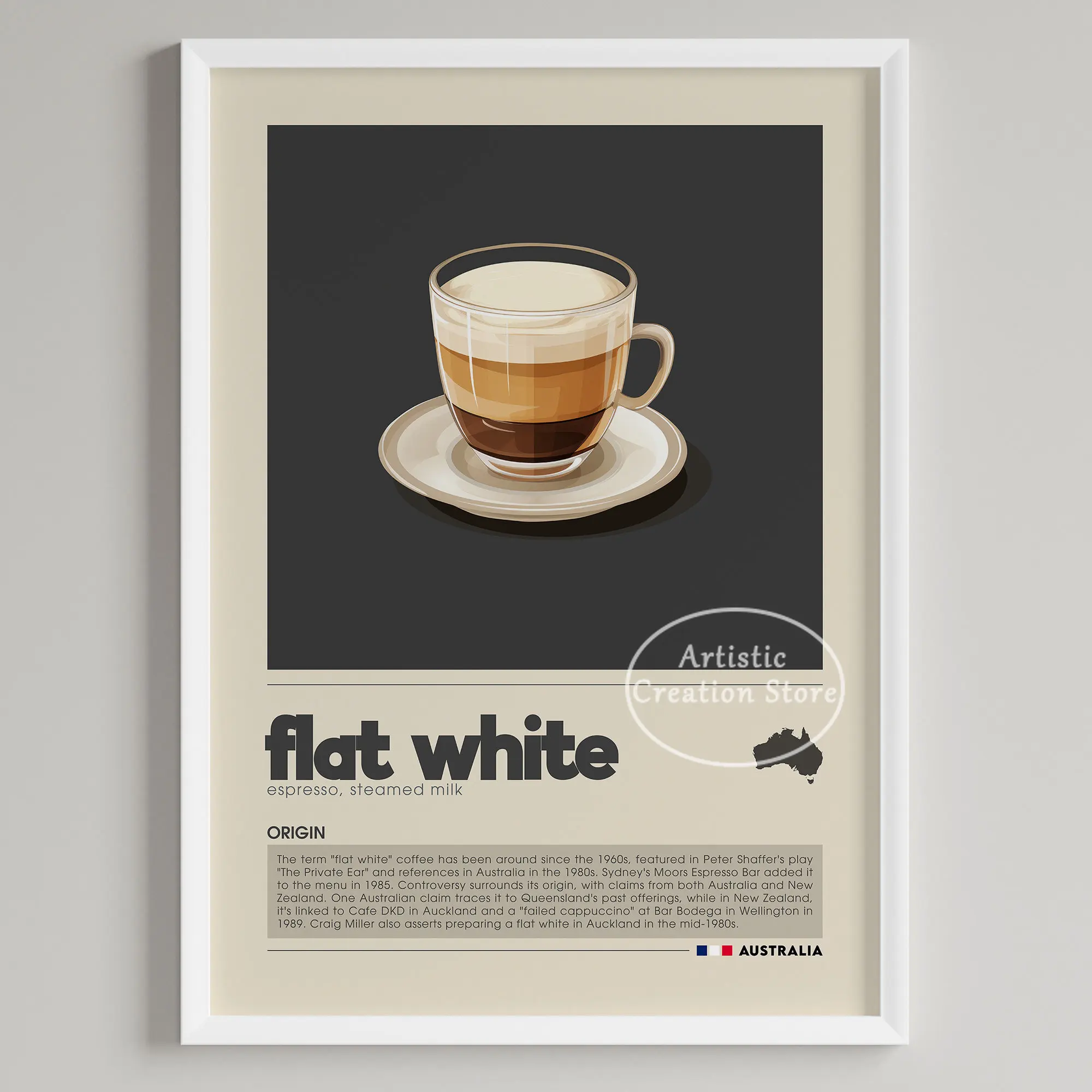 Coffee Wall Art Six Panel Minimalist Kitchen Cafe Decor - Image 15
