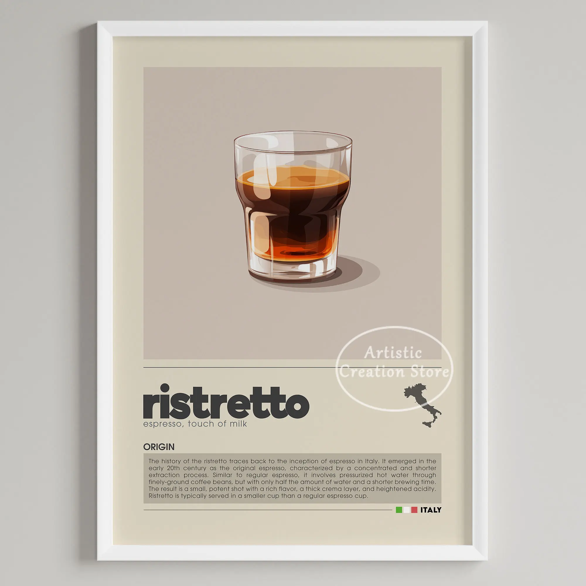 Coffee Wall Art Six Panel Minimalist Kitchen Cafe Decor - Image 7