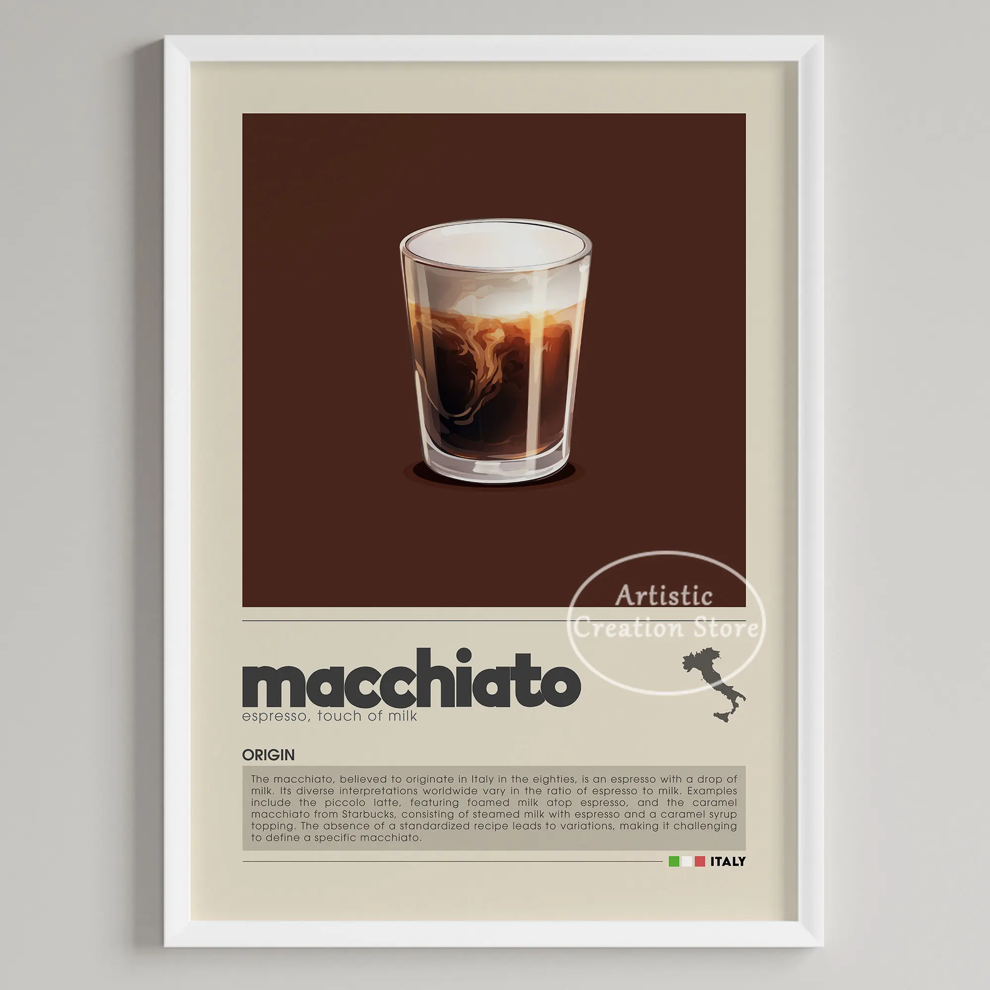 Coffee Wall Art Six Panel Minimalist Kitchen Cafe Decor - Image 8