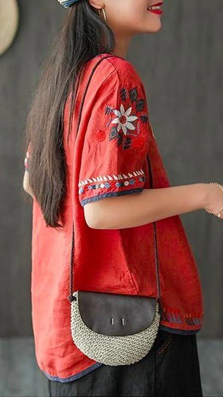 Ethnic Embroidered Blouse for Women, Loose Fit, Elegant Design, Soft Premium Fabric, Versatile for Casual and Formal Wear - Image 5