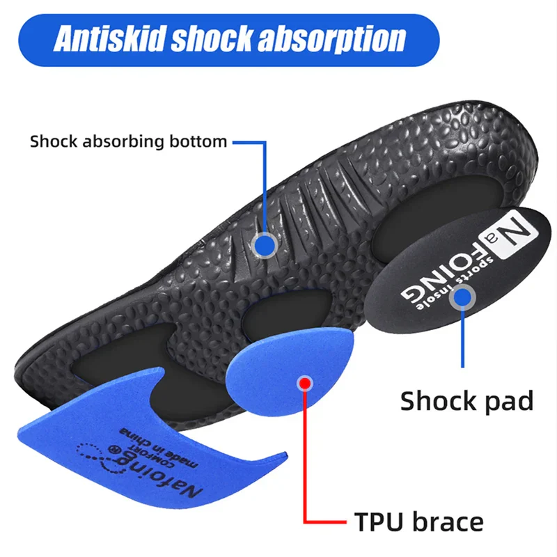 EVA Insoles Shock Absorbent Cushion Orthotic Insole Back To School 2025 Breathable Comfort - Image 4