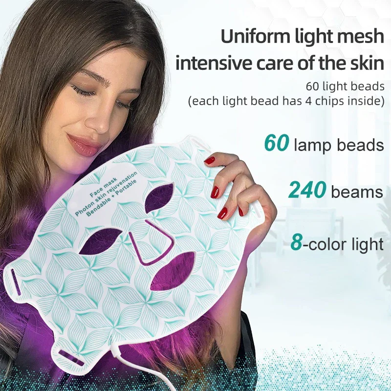 Facial LED Mask With Neck Red Light Infrared Therapy For Anti Aging Skin Rejuvenation Holiday Gifts 2026 - Image 2