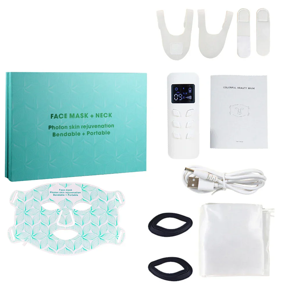 Facial LED Mask With Neck Red Light Infrared Therapy For Anti Aging Skin Rejuvenation Holiday Gifts 2026 - Image 7