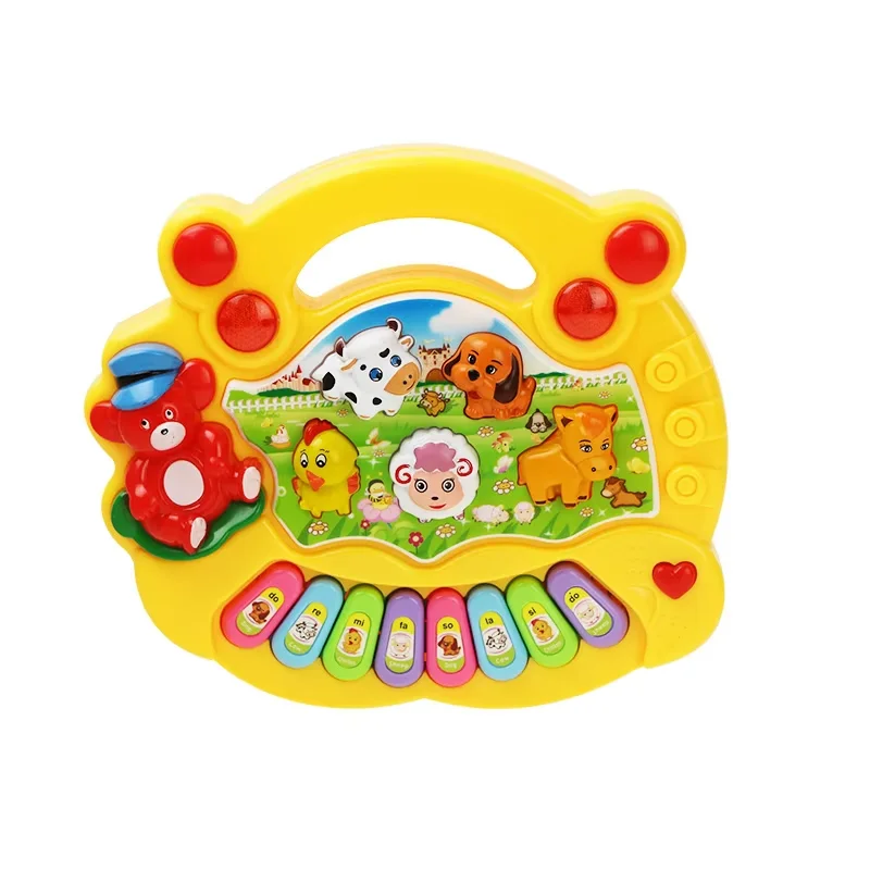 Farm Animals Kids Cartoon Piano Keyboard Game with Sounds, Flashing Light Music Educational Toy for Baby Gifts - Image 3