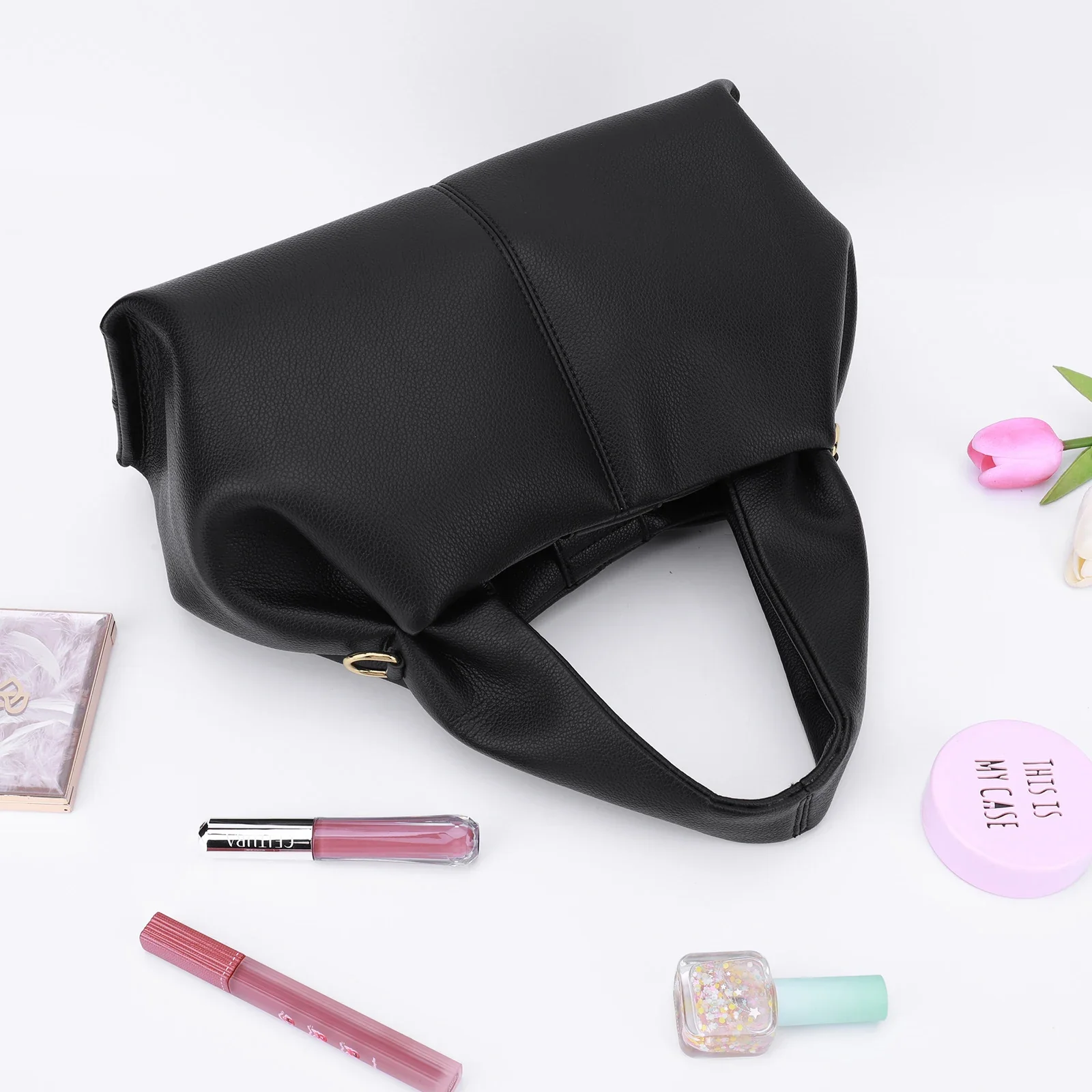 Fashion Clouds Shoulder Bag PU Leather Retro Crossbody Bag for Ladies, Perfect Lunchbox Tote - Image 4