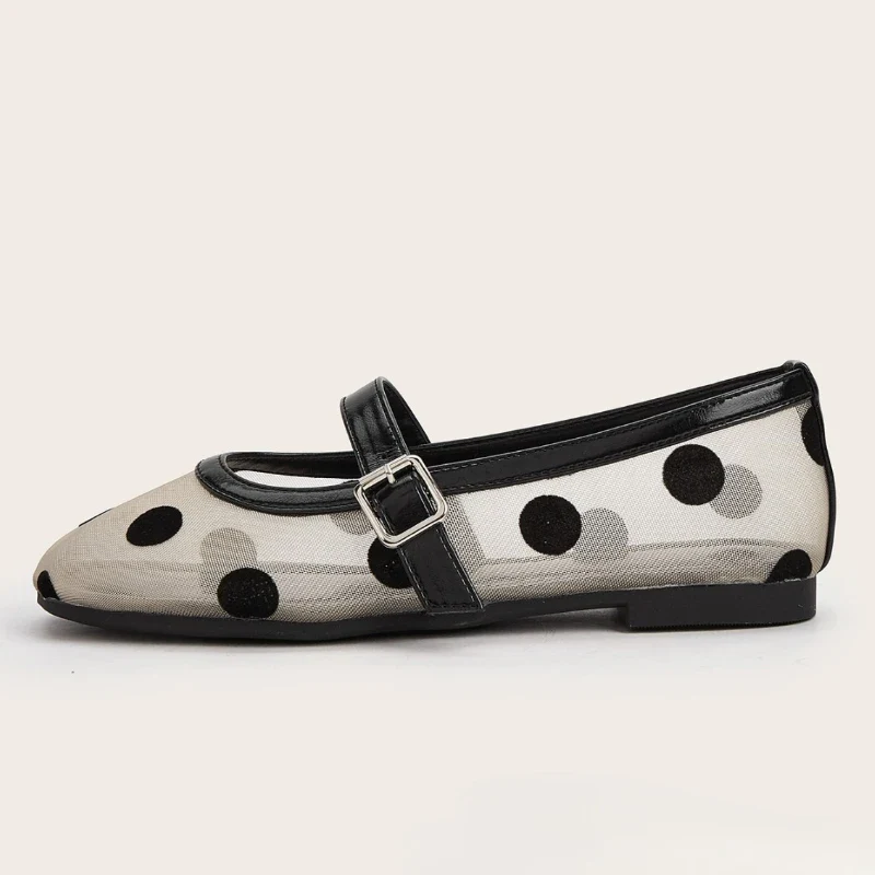 Breathable Women Mary Jane Flats - Round Toe Mesh, Casual - Image 5