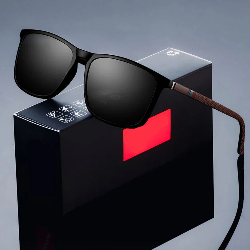 Fashion Square Polarized Sunglasses for Men - UV400 Luxury Driving Fishing Eyewear - Image 4