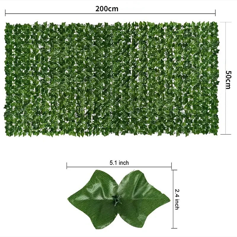 Faux Ivy Privacy Screen Panel - Indoor/Outdoor Green Leaf Garden Decoration for Home and Balcony - Image 3