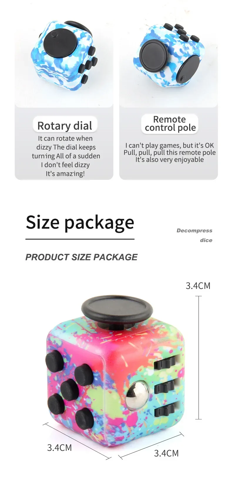 Fidget Cube Antistress Spinner Toy Sensory Stress Relief - Image 12