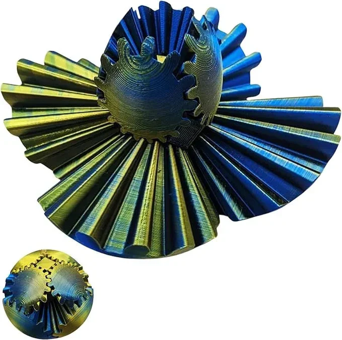 Fidget Gear Ball Steampunk 3D Printed Stress Relief - Image 4