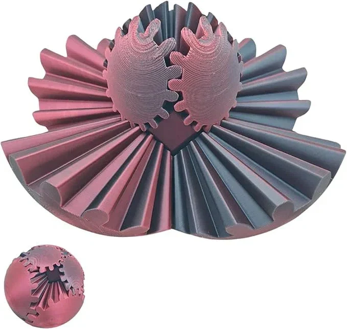 Fidget Gear Ball Steampunk 3D Printed Stress Relief - Image 5
