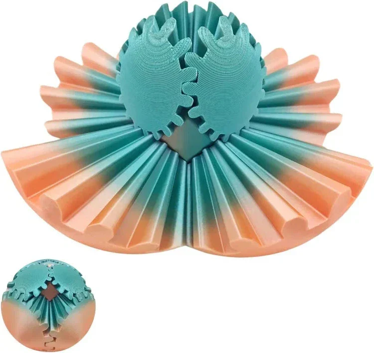 Fidget Gear Ball Steampunk 3D Printed Stress Relief - Image 6