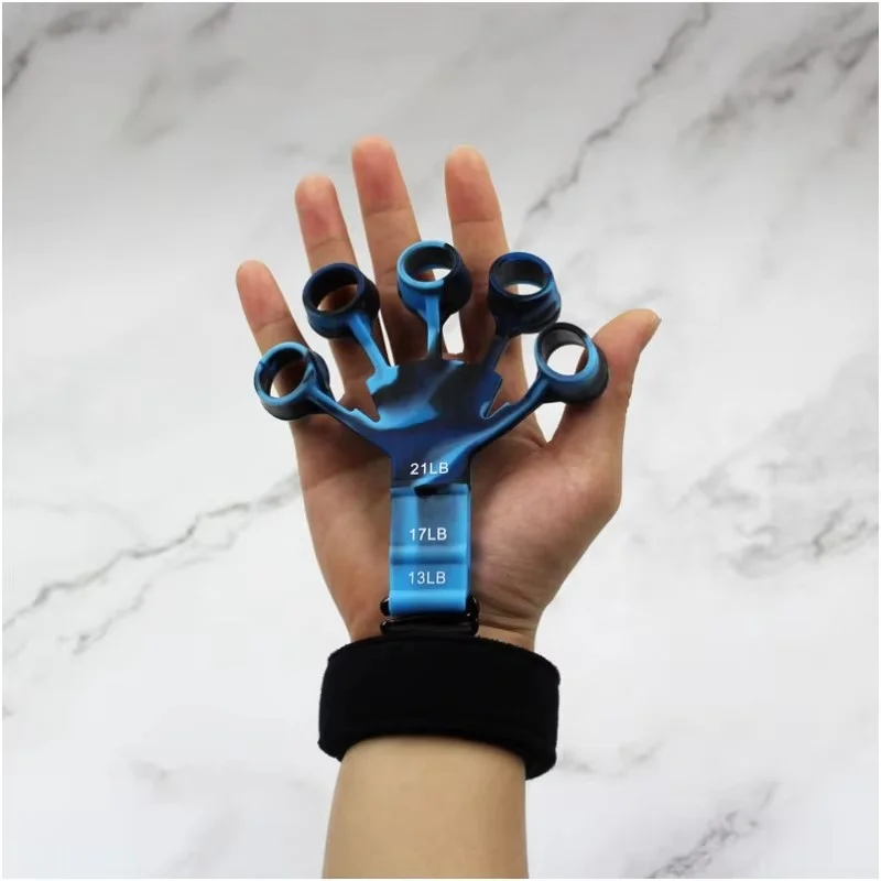 Finger Exerciser with 6 Resistance Levels for Hand Strengthening, Grip Strengthener, Durable Silicone for Rehabilitation and Training