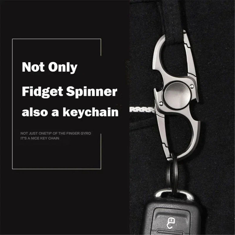 Finger Spinner Fidget Toy Keychain Bottle Opener for Stress Relief - Image 2