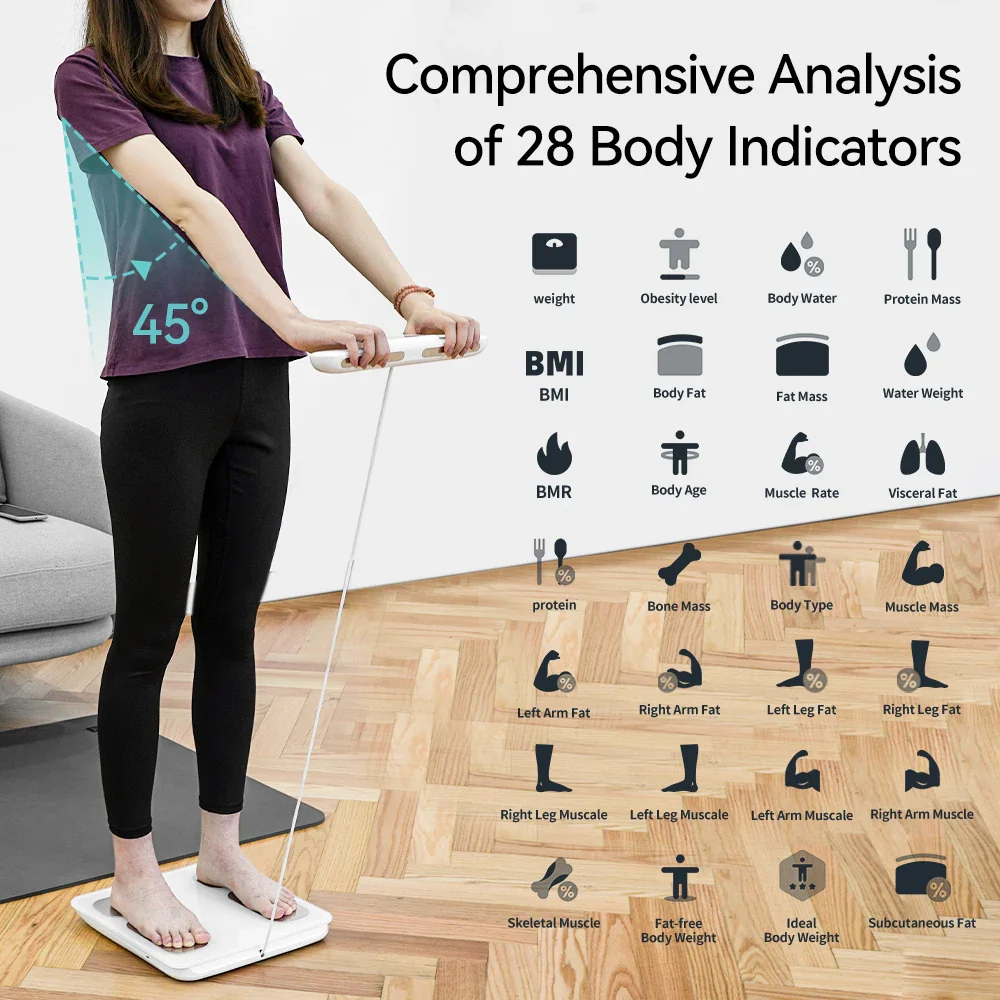 Fitdays Smart Scale – 8 Electrodes High-Precision Body Weight Scale - Image 3