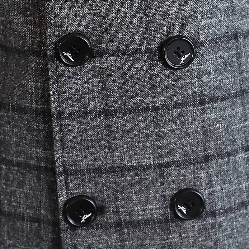 Fitted Men's Trench Coat - Double Breasted Polyester - Image 2
