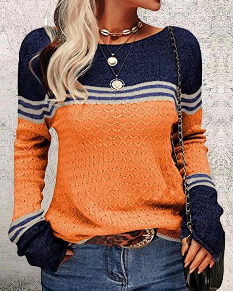 Fitted Women’s Knitted Jumper - Slim Fit, Textured Knit