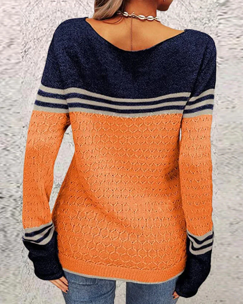 Fitted Women’s Knitted Jumper - Slim Fit, Textured Knit - Image 4