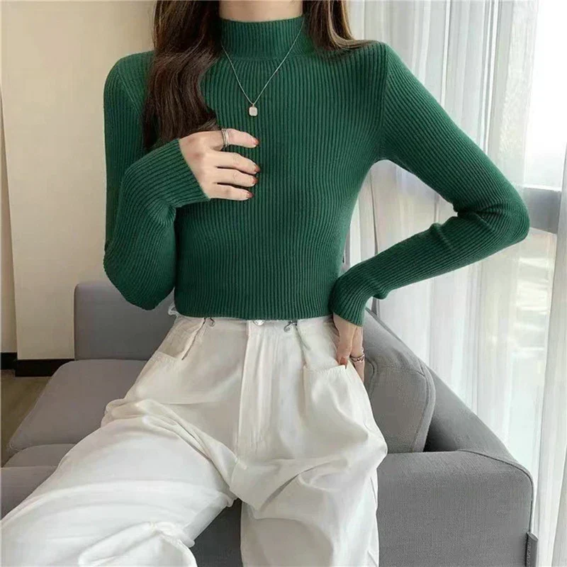 Fitted Women’s Turtleneck - Slim Ribbed Knit For Layering - Image 24