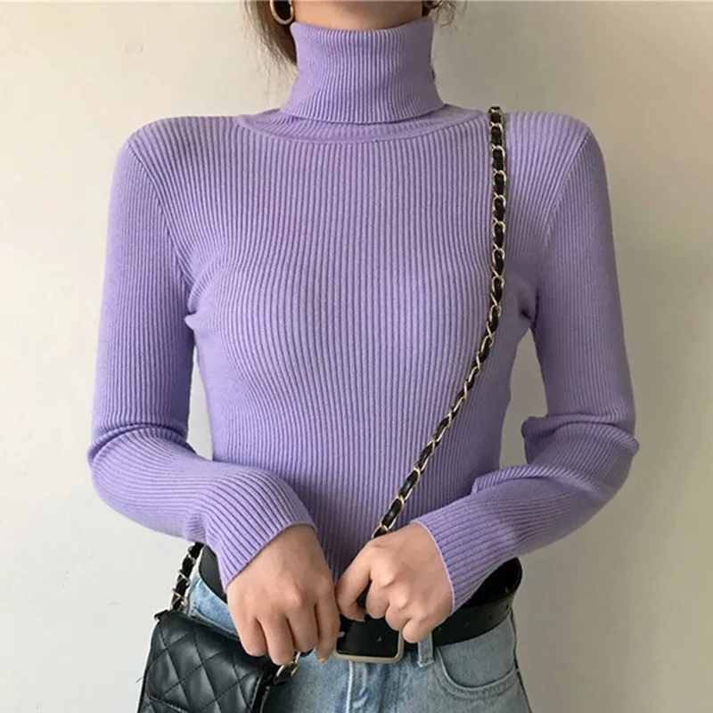 Fitted Women’s Turtleneck - Slim Ribbed Knit For Layering - Image 31