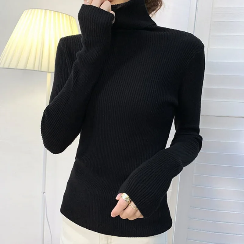 Fitted Women’s Turtleneck - Slim Ribbed Knit For Layering - Image 34